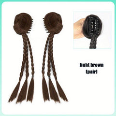 Claw Ponytail Box Braids Hanfu Style Hair Bun Ponytail Extensions