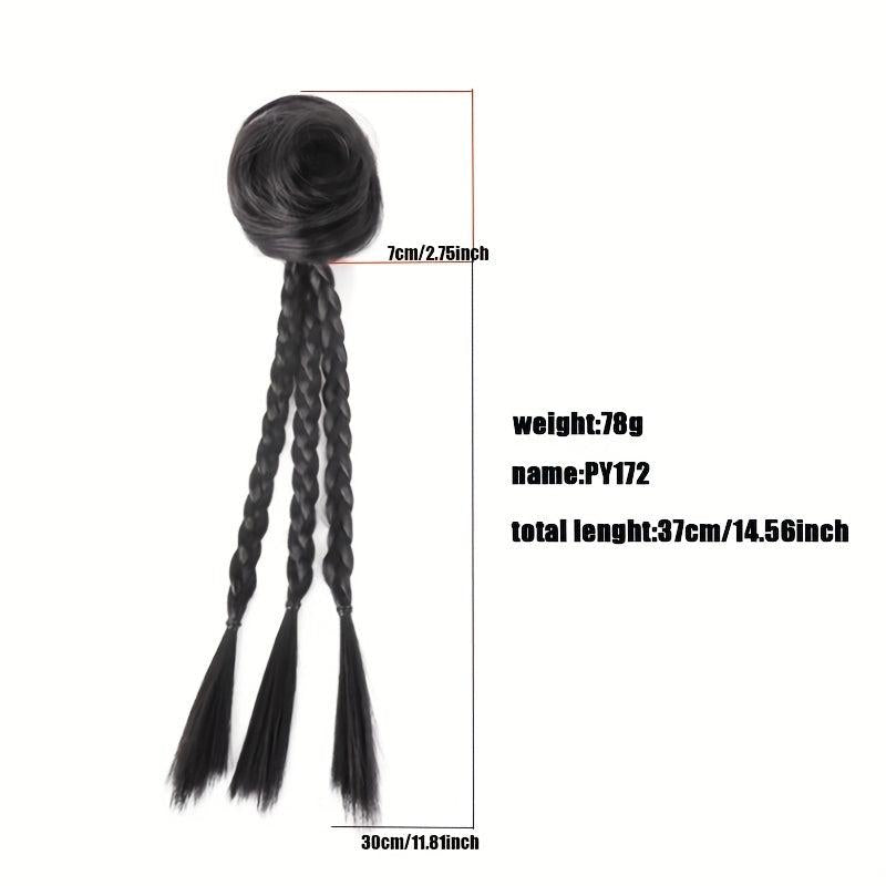 Claw Ponytail Box Braids Hanfu Style Hair Bun Ponytail Extensions