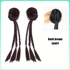 Claw Ponytail Box Braids Hanfu Style Hair Bun Ponytail Extensions