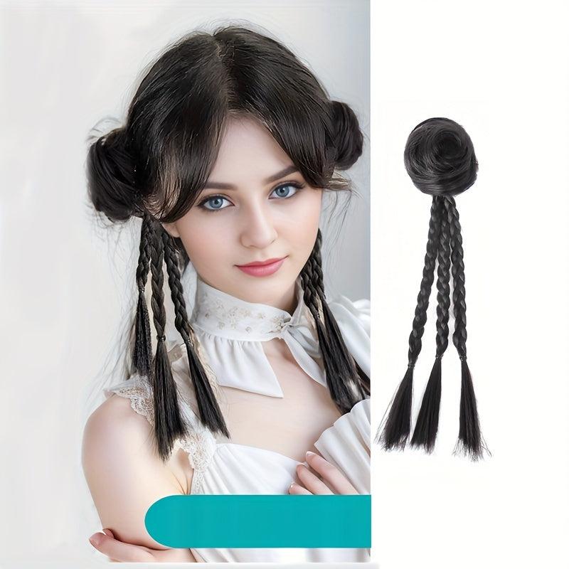 Claw Ponytail Box Braids Hanfu Style Hair Bun Ponytail Extensions