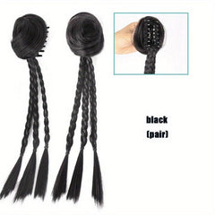 Claw Ponytail Box Braids Hanfu Style Hair Bun Ponytail Extensions
