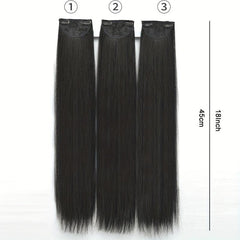 45 72 Cm Long Hair Clip In Synthetic Hair Extensions Cosplay Hairpiece 3 Pcs