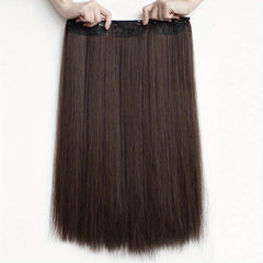 45 72 Cm Long Hair Clip In Synthetic Hair Extensions Cosplay Hairpiece 3 Pcs