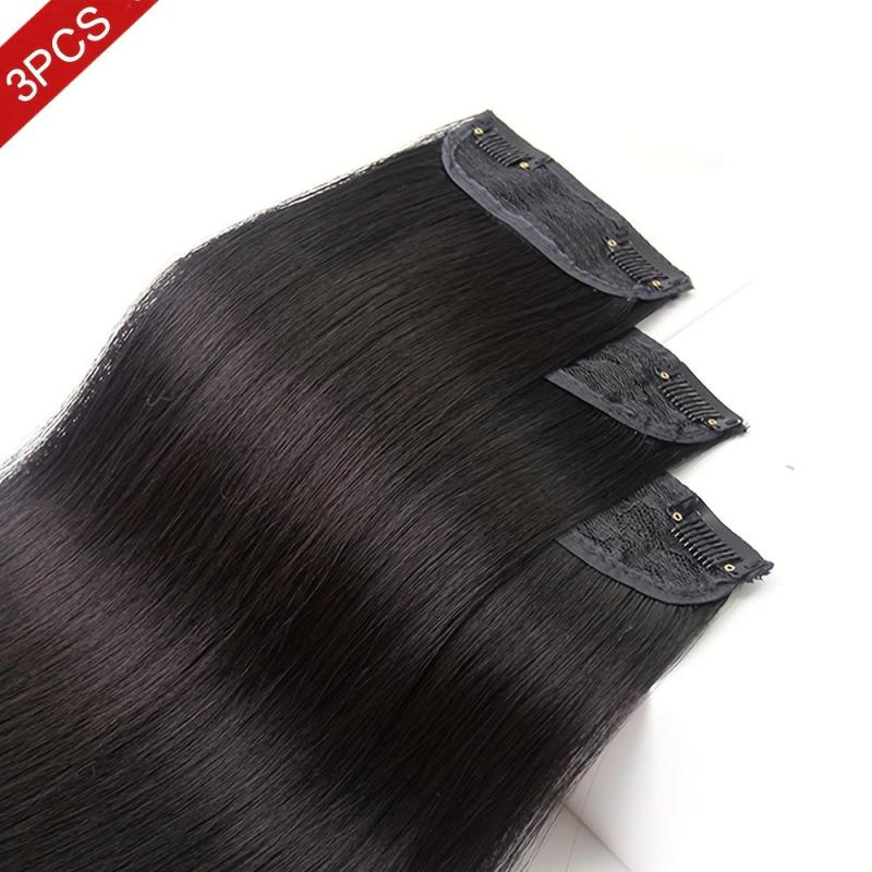 45 72 Cm Long Hair Clip In Synthetic Hair Extensions Cosplay Hairpiece 3 Pcs