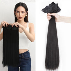 45 72 Cm Long Hair Clip In Synthetic Hair Extensions Cosplay Hairpiece 3 Pcs