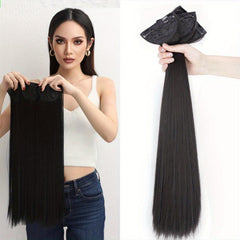45 72 Cm Long Hair Clip In Synthetic Hair Extensions Cosplay Hairpiece 3 Pcs