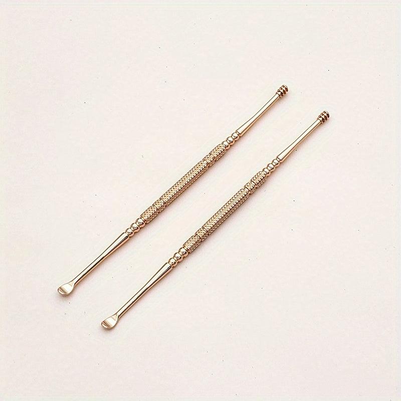 2pcs Rose Golden Ear Picks Easy Ear Cleaning Tool for Kids and Adults