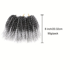 Ombre Long Kinky Curly Hair Synthetic Crochet Hair Extensions Natural Look