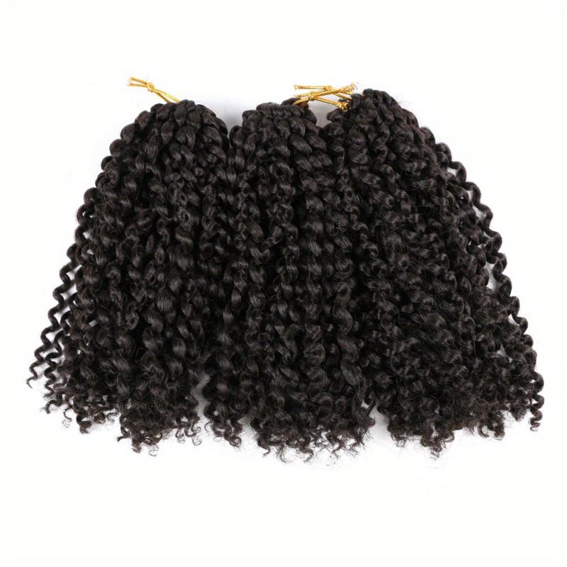 Ombre Long Kinky Curly Hair Synthetic Crochet Hair Extensions Natural Look