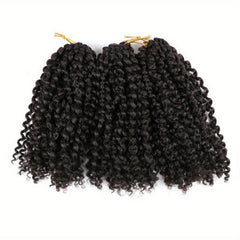 Ombre Long Kinky Curly Hair Synthetic Crochet Hair Extensions Natural Look