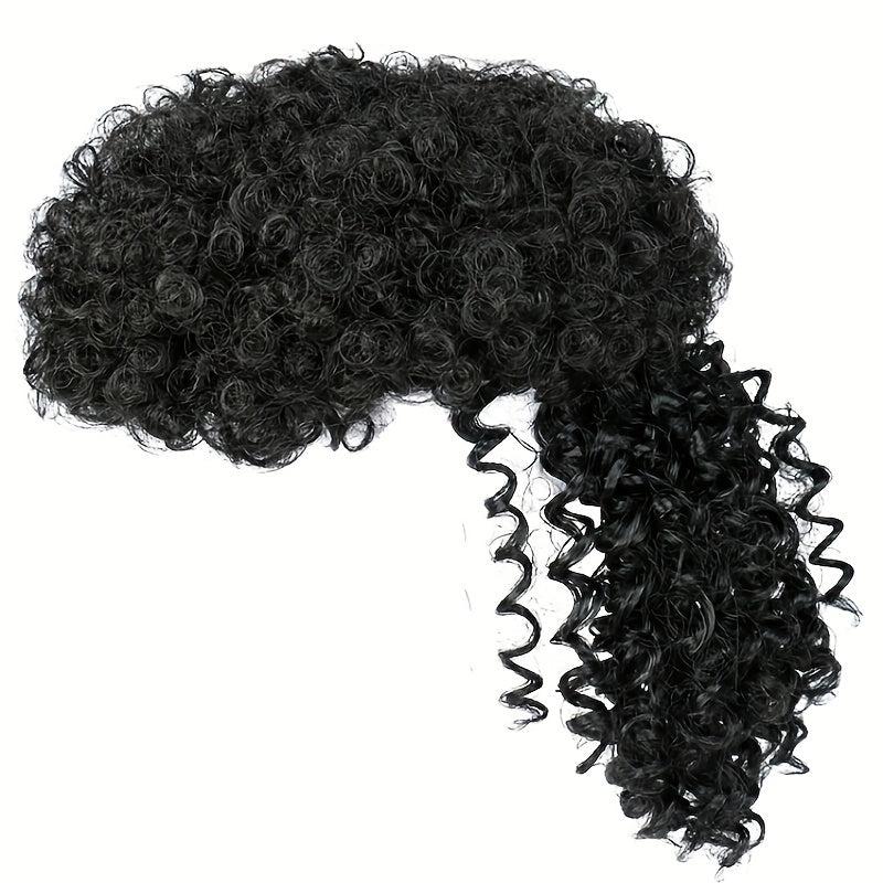 Synthetic Hair Hairpieces Afro High Puff Bun with Bangs