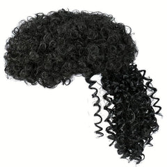 Synthetic Hair Hairpieces Afro High Puff Bun with Bangs