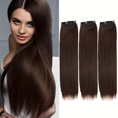 3 Pcs 45 72 Cm Clip In Hair Extensions Long Straight Synthetic Hairpieces