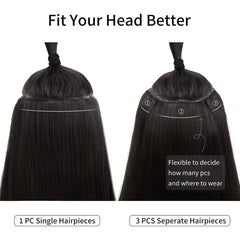 3 Pcs 45 72 Cm Clip In Hair Extensions Long Straight Synthetic Hairpieces