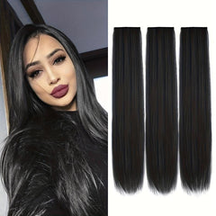 3 Pcs 45 72 Cm Clip In Hair Extensions Long Straight Synthetic Hairpieces