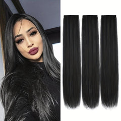 3 Pcs 45 72 Cm Clip In Hair Extensions Long Straight Synthetic Hairpieces
