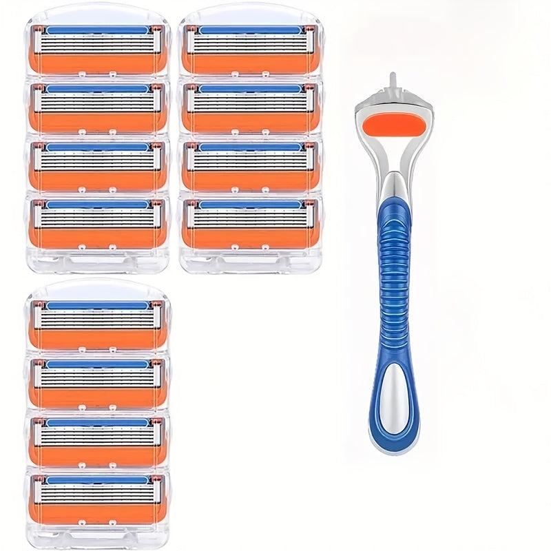 Manual Razor Set 1 Handle With 12 24 Refills Stainless Steel Shave Razors
