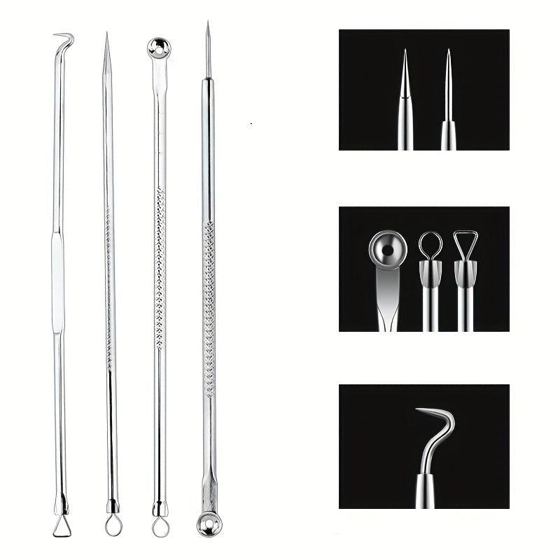 4PCS Blackhead Acne Remover Comedone Spot Blemish Pimple Removal Needle