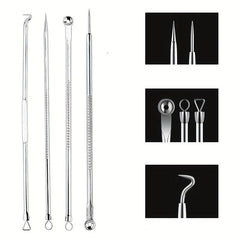 4PCS Blackhead Acne Remover Comedone Spot Blemish Pimple Removal Needle