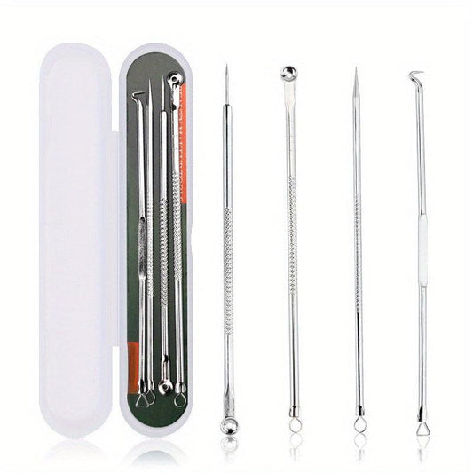 4PCS Blackhead Acne Remover Comedone Spot Blemish Pimple Removal Needle