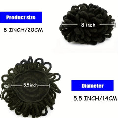 Faux Locs Clip In Hair Extensions for Women Synthetic Dreadlock Afro Puff