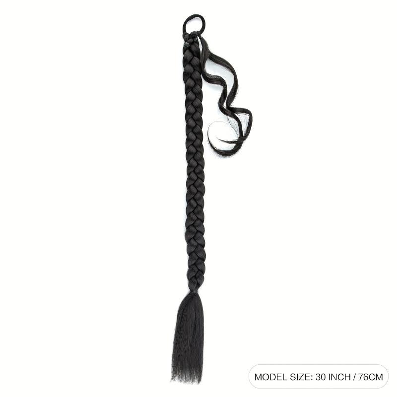 Long Braided Ponytail Hair Extension Natural Soft Synthetic Hair Piece