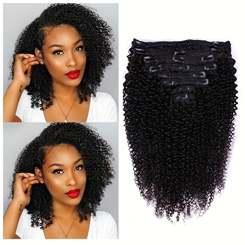 8pcs Afro Deep Curly Hairpieces For Women