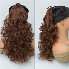 Long Curly Wavy Ponytail Extensions Synthetic Clip In Hair Extensions