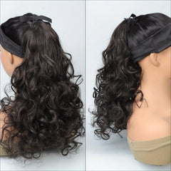 Long Curly Wavy Ponytail Extensions Synthetic Clip In Hair Extensions