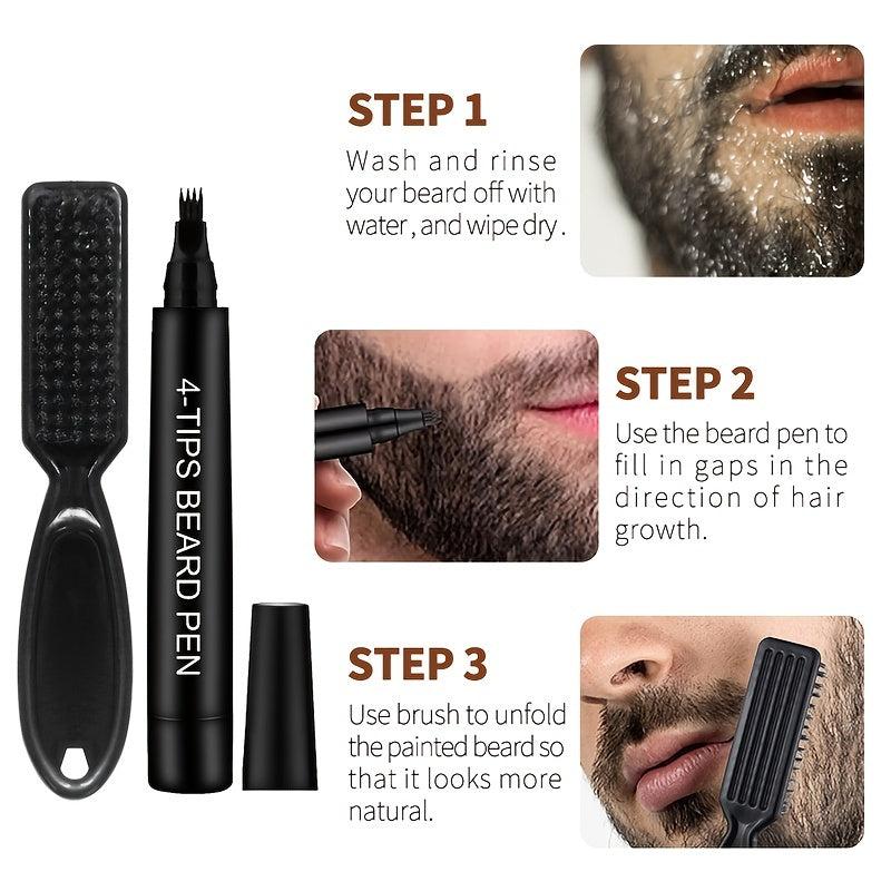 Beard Filling Pen Grooming Kit Salon Hair Engraving Styling Waterproof