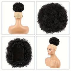 Short Afro Curly Drawstring Ponytail Hair Extension