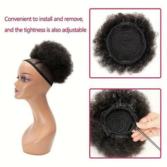 Short Afro Curly Drawstring Ponytail Hair Extension