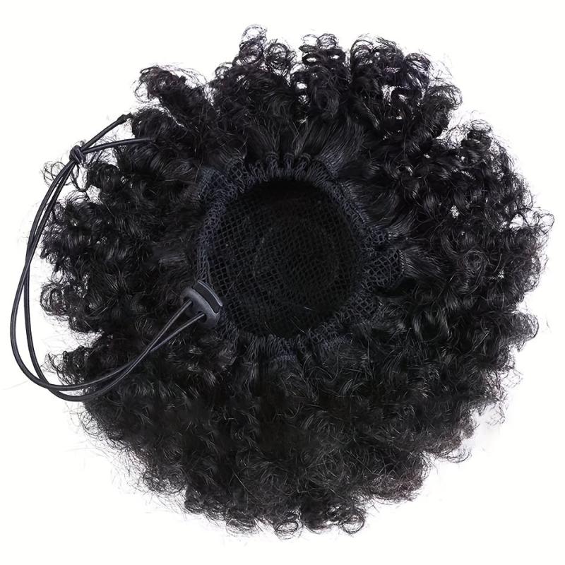 Short Afro Curly Drawstring Ponytail Hair Extension