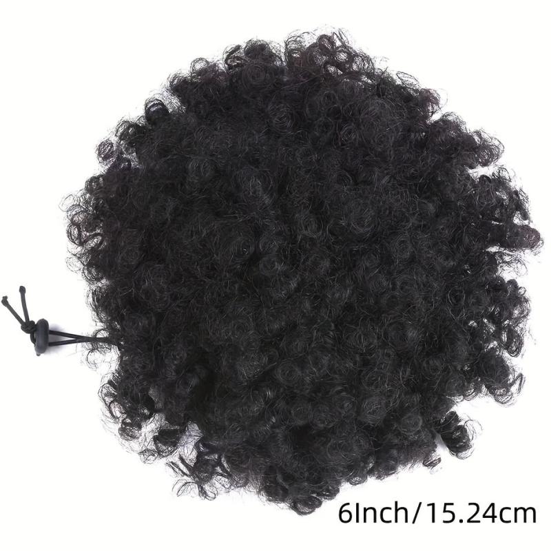 Short Afro Curly Drawstring Ponytail Hair Extension