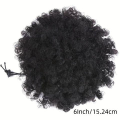 Short Afro Curly Drawstring Ponytail Hair Extension