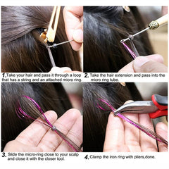 Y2K Tinsel Hair Extension Tulle Glitter Extensions Colorful Fairy Hair