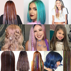 Y2K Tinsel Hair Extension Tulle Glitter Extensions Colorful Fairy Hair
