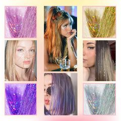 Y2K Tinsel Hair Extension Tulle Glitter Extensions Colorful Fairy Hair