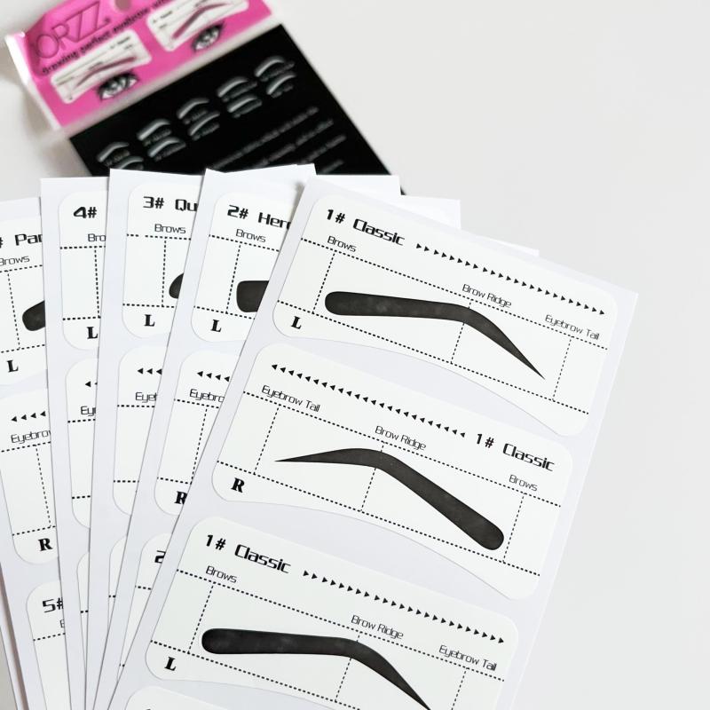 10pcs Eyebrow Stencils Adhesive Eye Brow Shaping Stickers