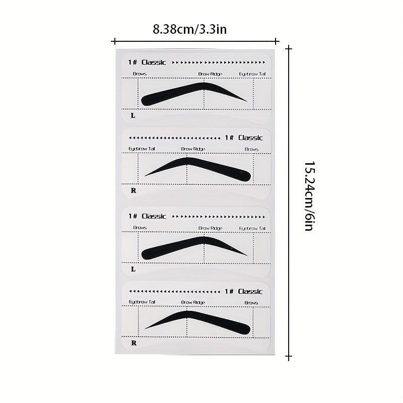10pcs Eyebrow Stencils Adhesive Eye Brow Shaping Stickers