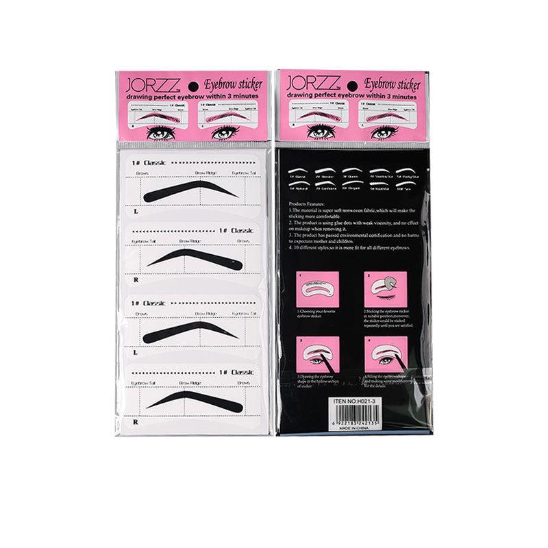 10pcs Eyebrow Stencils Adhesive Eye Brow Shaping Stickers