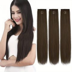 3PCS Long Straight Clip In Hair Extensions For Women 60 96 Cm Natural Pack Of 3