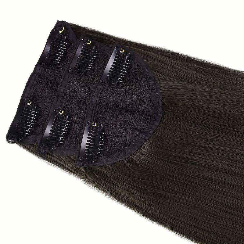 3PCS Long Straight Clip In Hair Extensions For Women 60 96 Cm Natural Pack Of 3
