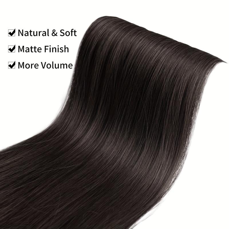 3PCS Long Straight Clip In Hair Extensions For Women 60 96 Cm Natural Pack Of 3
