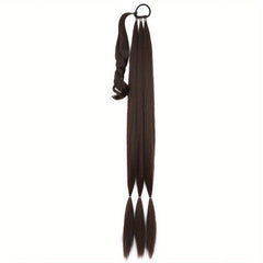 Long Braid Ponytail Extension Straight Wrap Synthetic Hairpiece