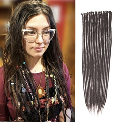 Dreadlocks Extensions 1B Medium Auburn 22 Crochet Braided Hair