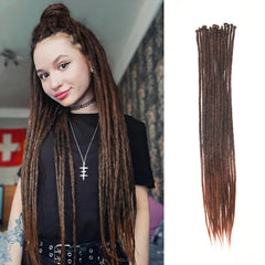 Dreadlocks Extensions 1B Medium Auburn 22 Crochet Braided Hair
