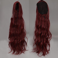 Curly Hair Clip Extension for Women Ribbon Ponytail Accessory