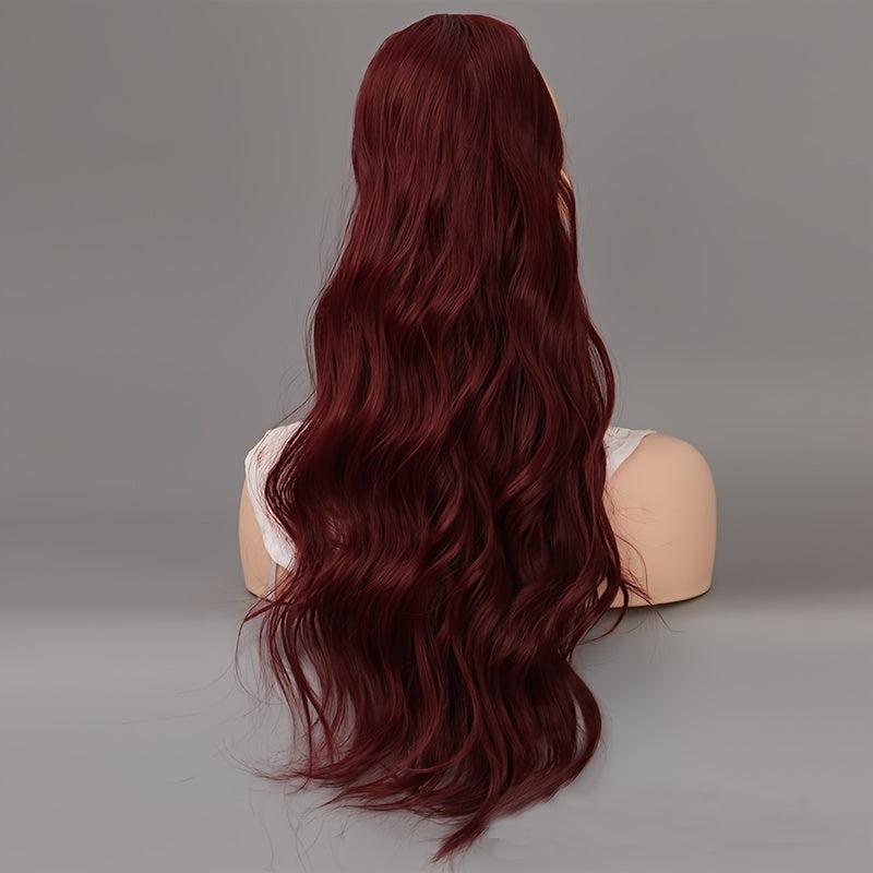 Curly Hair Clip Extension for Women Ribbon Ponytail Accessory