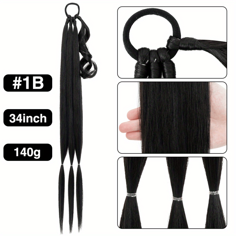 36 Cm Synthetic Ponytail Extensions DIY Box Braids Ponytail Extensions For Women